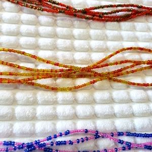 Waist beads primary color orange